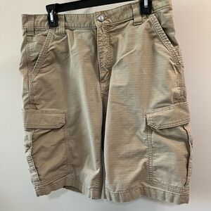Carhartt Men's Tan Cargo Shorts - Classic Utility Pockets Size 34